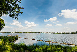 View over the Aussenalster (outer Alster), Hamburg, Germany