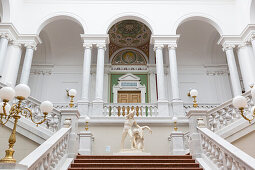 Staircase, university library Bibliotheca Albertina, Leipzig, Saxony, Germany
