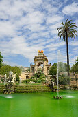 Fountain in Parc de la Ciutadella, city park, La Ribera, Barcelona, Catalonia, Spain
