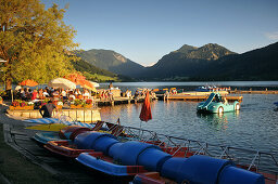 Boat hire and cafe in Schliersee, Lake Schliersee, Bavaria, Germany