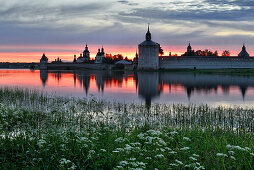 Sunset near the Kirillo-Belozersky monastery, Kirillov, Vologda region, Russia