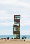 L'Estel Ferit,Skulptur von Rebecca Horn,Playa de Barceloneta,Barcelona,Spanien