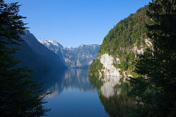 Malerwinkel, Koenigssee, Berchtesgaden region, Berchtesgaden National Park, Upper Bavaria, Germany