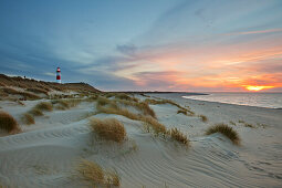 List Ost lighthouse, Ellenbogen peninsula, Sylt island, North Sea, North Friesland, Schleswig-Holstein, Germany