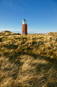 Alter Leuchtturm Rotes Kliff, bei Kampen, Insel Sylt, Nordsee, Nordfriesland, Schleswig-Holstein, Deutschland