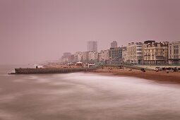 Brighton Beach in Winter, Brighton, Sussex, England.