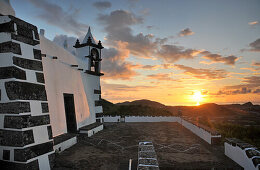 Sunset at Sra da Ajuda, Monte da Ajuda, Santa Cruz, Island of Graciosa, Azores, Portugal