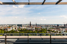 View to the church of St. Michael and other churches in Hamburg, Hamburg, Germany