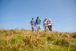 Two couples hiking, Styria, Austria