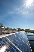 Solar power system at a sewage treatment, Weiz, Styria, Austria