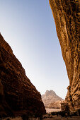 Felswand, Wadi Rum, Jordanien, Naher Osten