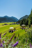 View to lake Achensee and Achenkirch, Tyrol, Austria
