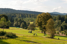 Deggendorf golf club, Rusel near Deggendorf, Bavarian Forest, Bavaria, Germany