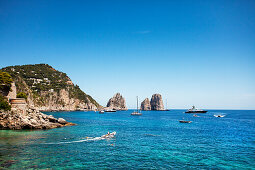 Faraglioni stacks, Capri, Bay of Naples, Campania, Italy