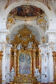 Interior of the priory of St. Mary, Diessen, Upper Bavaria, Bavaria, Germany