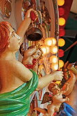 Detail of a fairground organ at the Auer Dult market, Au, Munich, Upper Bavaria, Bavaria, Germany