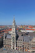 Neues Rathaus und Marienplatz, München, Oberbayern, Bayern, Deutschland