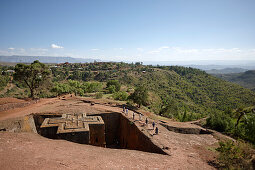 Felsenkirche Bet Giyorgis, St.-Georgs-Kirche, Lalibela, Amhara, Äthiopien