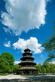 Chinese Tower in the English Garden, Englischer Garten, Munich, Upper Bavaria, Bavaria, Germany