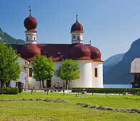 St. Bartholomae, Lake Koenigssee, Berchtesgaden National Park, Berchtesgadener Land, Bavaria, Germany