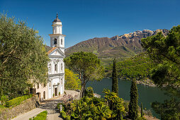Church in Vico Morcote, Lugano, Lake Lugano, canton of Ticino, Switzerland