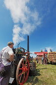 Festival in Cornwall with vintage tractors, Cornwall, England, Great Britain