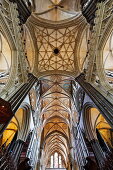 Vault, Salisbury Cathedral, Salisbury, Wiltshire, England, Great Britain