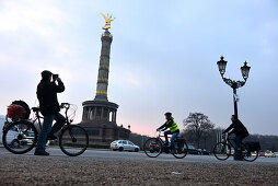 Siegessäule bei Sonnenuntergang, Berlin, Deutschland