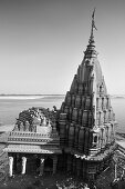 Hindu temple along the Ganges River, Varanasi, India
