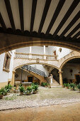 Can Oleza palace built by the family Descós in the fifteenth century, Historic-Artistic Monument, Palma, Mallorca, Balearic Islands, spain, europe.