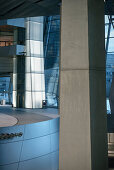 Interior view of BMW world, Olympic park, Munich, Bavaria, Germany, Architects Coop Himmelblau