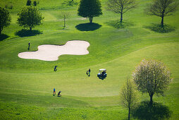 Luftaufnahme eines Golfplatzes, nahe Freiburg im Breisgau, Schwarzwald, Baden-Württemberg, Deutschland