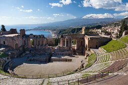 Antikes Theater, Taormina, Messina, Sizilien, Italien