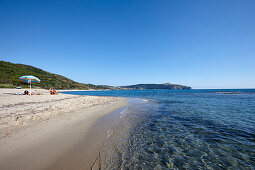 Palinuro Strand, südlich von Pisciotta, Nationalpark Cilento und Vallo di Diano, UNESCO-Welterbe, Cilento Küste, Provinz Salerno, Kampanien, Italien