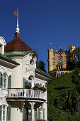 Schlosshotel Jaegerhaus and Hohenschwangau castle, Hohenschwangau, Bavaria, Germany