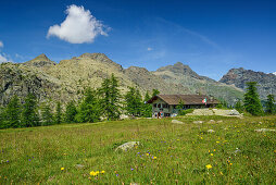 Rifugio Barbustel, Naturpark Mont Avic, Grajische Alpen, Aostatal, Aosta, Italien