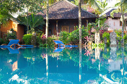 Hotelanlage mit Swimmingpoo, Gayatri Bungalows 2, Ubud, Gianyar, Bali, Indonesien