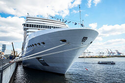 Cruise ship at terminal, Hamburg, Germany