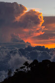 Thunderstorm Clouds over Mount Kinabalu, Borneo, Malaysia.