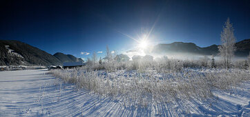 Winter scenery, Weissensee, Carinthia, Austria