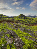 Mountain landscape, Rjupnafell, Myrdalsjoekull, Fjallabak, South Island, Island