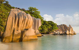 Granite rocks on Anse Source d'Argent, La Digue Island, Seychelles