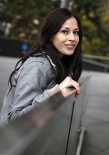 Young woman looking at camera, Munich, Bavaria, Germany