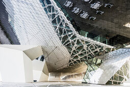 Porsche Museum, architect Delugan Meissl, Stuttgart, Baden-Wuerttemberg, Germany