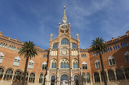 Hospital de la Santa Creu i Sant Pau, ehemaliges Hospital, Modernisme, Jugendstil, Architekt Domenech i Montaner, UNESCO Welterbe, Stadtviertel Eixample, Barcelona, Katalonien, Spanien, Europa