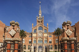 Hospital de la Santa Creu i Sant Pau, former hospital, Modernisme, modernism, Art Nouveau, architect Domenech i Montaner, UNESCO world heritage, Passeig de Gracia, city district Eixample, Barcelona, Spain, Europe