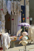 Shop selling Lefkara lace in Limassol, Cyprus