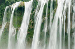 The Huangguoshu waterfall, almost 75 meters high and 100 meters wide, it is the most famous waterfall in China and one of the biggest of Asia, near the city of Anshun, province of Guizhou, China