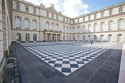 Inner courtyard, Herrenchiemsee Castle, Herrenchiemsee, Chiemgau, Bavaria, Germany