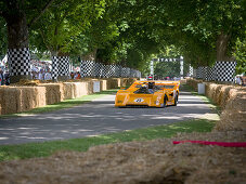 1971 McLaren-Chevrolet M8F Can Am Rennwagen, Goodwood Festival of Speed 2014, Rennsport, Autorennen, Classic Car, Goodwood, Chichester, Sussex, England, Großbritannien